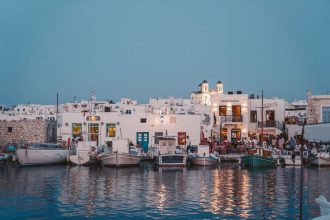 night time in paros