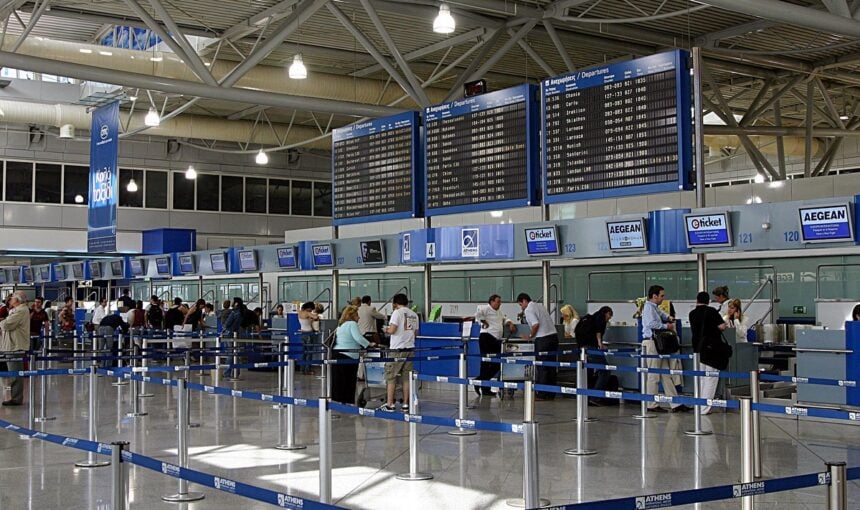 Athens International Airport check in desks 1