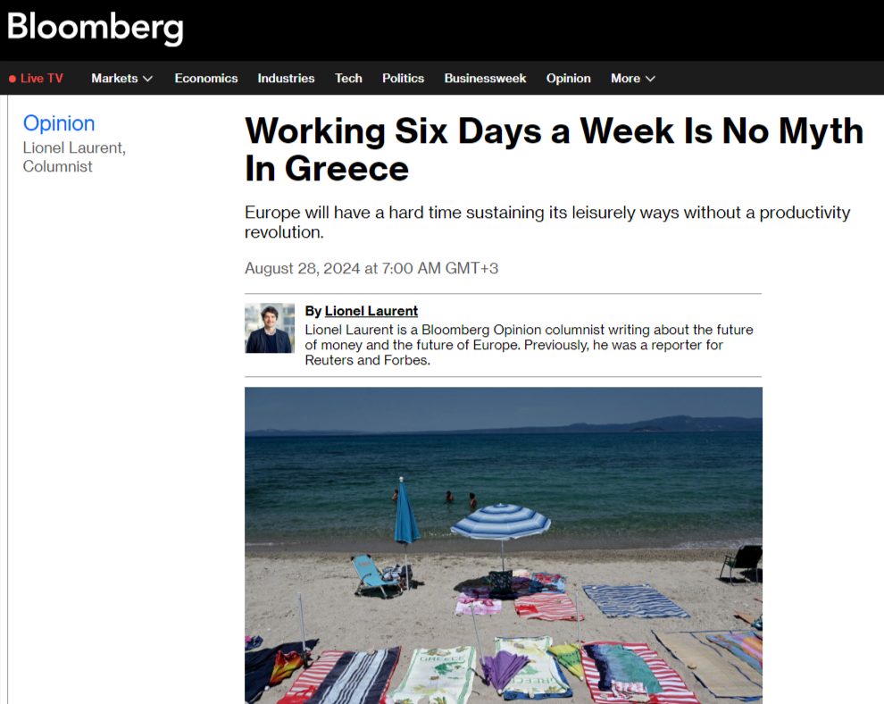 Greece Six Day Workweek Law Will Reverberate Around Europe Bloomberg