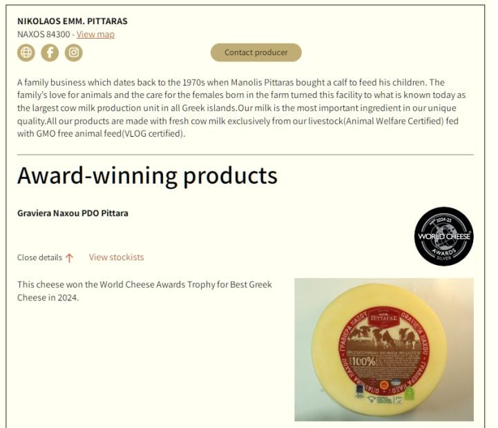 World Cheese Awards 2024 Τυροκομείο Πιτταράς